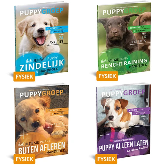 4 fysieke puppy boeken (complete set)